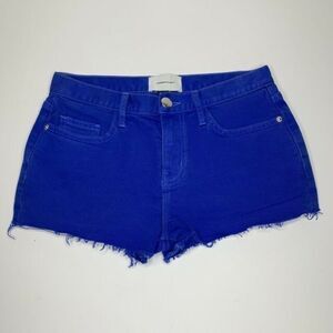 Current Elliott Nautical Blue Boyfriend Cut Off Denim Shorts Women’s SZ 25 $178